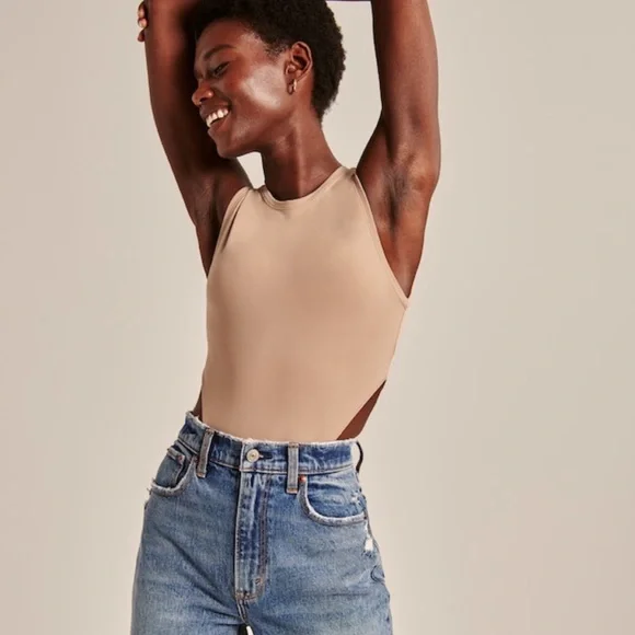 abercrombie soft a&f collection nude highleg body suit - Picture 3 of 6